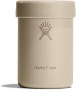 Hydro Flask 12 Oz Cooler for Cans - Can Cooler for Beer or Coffee - Insulated in Oat Tan