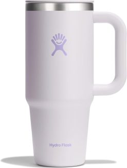 Hydro Flask Coffee Travel Tumbler Mug ?C Insulated Stainless Steel. Leak Resistant Hot & Iced Coffee Cup 24 Oz Cloud Pink