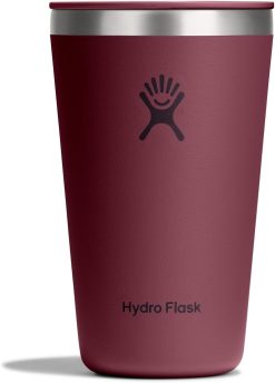 Hydro Flask All Around Tumbler Press-In Lid. Insulated Travel Mug. Stainless Steel Coffee Cup 16 Oz Burgundy