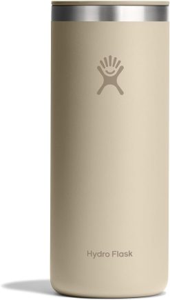 Hydro Flask Travel Coffee Cup ?C Insulated Stainless Steel. Non-Spill. Leak Proof To-Go Tumbler 20 Oz Oat Tan