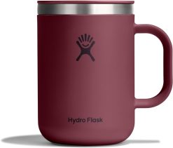 Hydro Flask Coffee Mug ?C Insulated Stainless Steel. Non Spill. Leak Resistant Travel Mug 24 Oz Burgundy