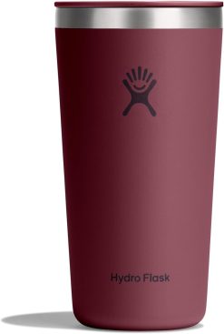 Hydro Flask All Around Tumbler Press-In Lid. Insulated Travel Mug. Stainless Steel Coffee Cup 20 Oz Burgundy