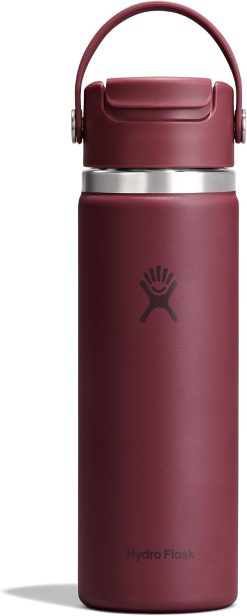 Hydro Flask Flip Sip Coffee Tumbler Mug ?C Insulated Stainless Steel. Non Spill. Leak Proof Travel Coffee Cup 20 Oz Burgundy