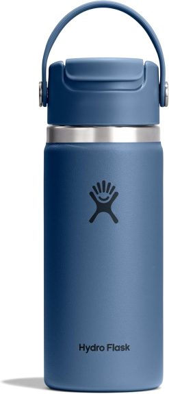 Hydro Flask Flip Sip Coffee Tumbler Mug ?C Insulated Stainless Steel. Non Spill. Leak Proof Travel Coffee Cup 16 Oz Harbor Blue