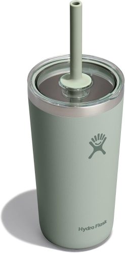 Hydro Flask All Around Tumbler Clear Straw Lid. Insulated Travel Mug. Insulated Coffee Cup 20 Oz Agave