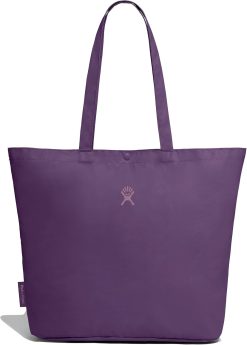 Hydro Flask Tote Bag - Everyday Reusable Travel Bag - Packable for Shopping & Grocery in 20L Beachplum Purple