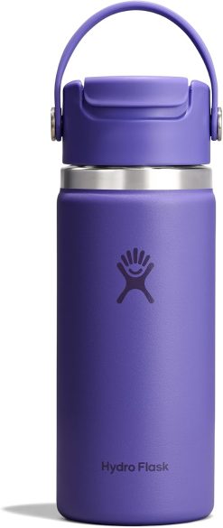 Hydro Flask Flip Sip Coffee Tumbler Mug ?C Insulated Stainless Steel. Non Spill. Leak Proof Travel Coffee Cup 16 Oz Utopia Purple