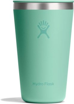 Hydro Flask All Around Tumbler Press-In Lid. Insulated Travel Mug. Stainless Steel Coffee Cup 16 Oz Mermaid Green